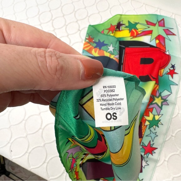 Parade Retro Bold Primary Colors Square Scarf 24x24 - Picture 3 of 3